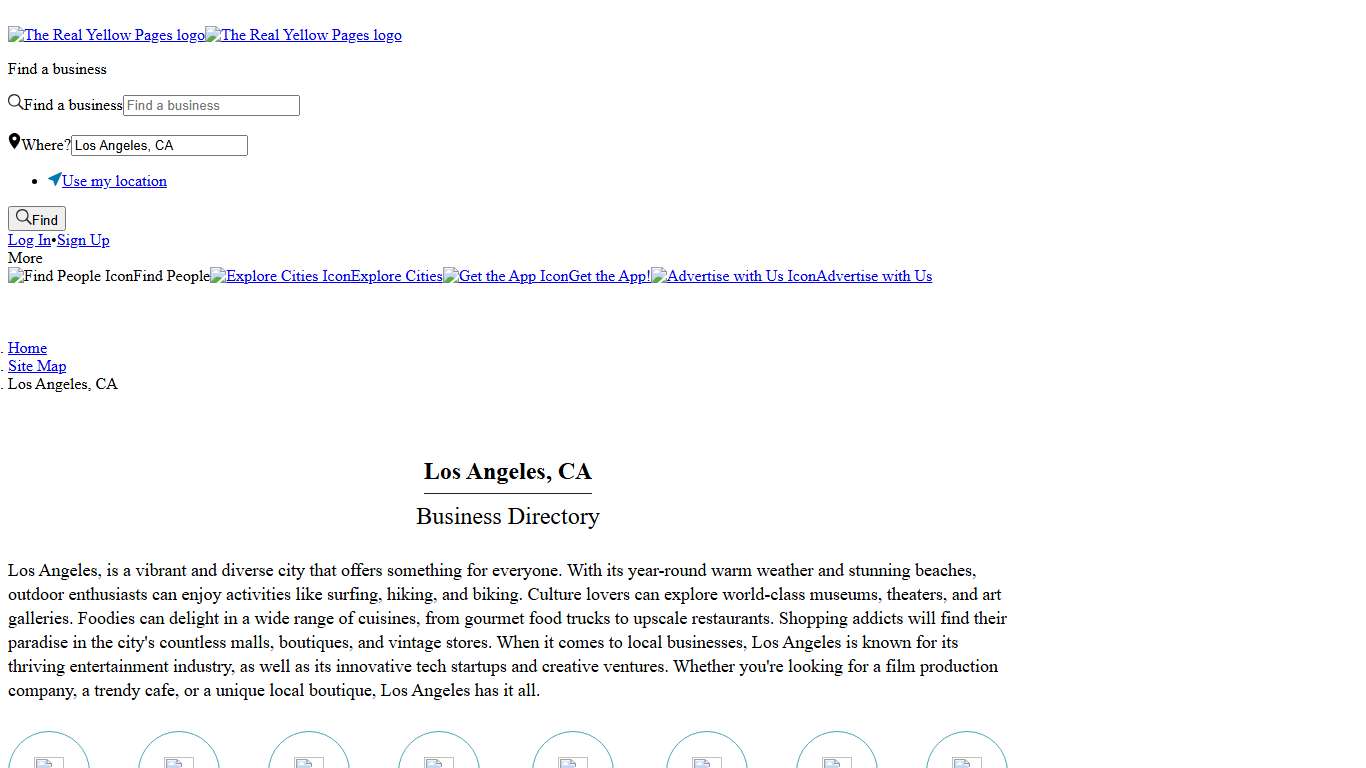 Los Angeles, CA Business Directory - Local Small Business Listings - The Real Yellow Pages®